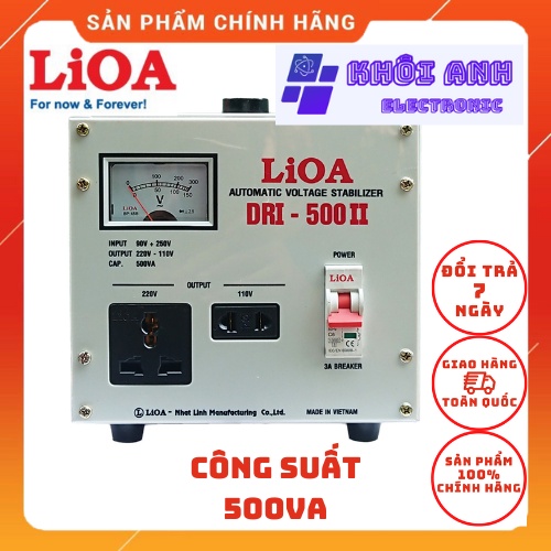 Ổn Áp Lioa 1 Pha 0.5KVA  Dải Điện 150V -250V...90V - 250V