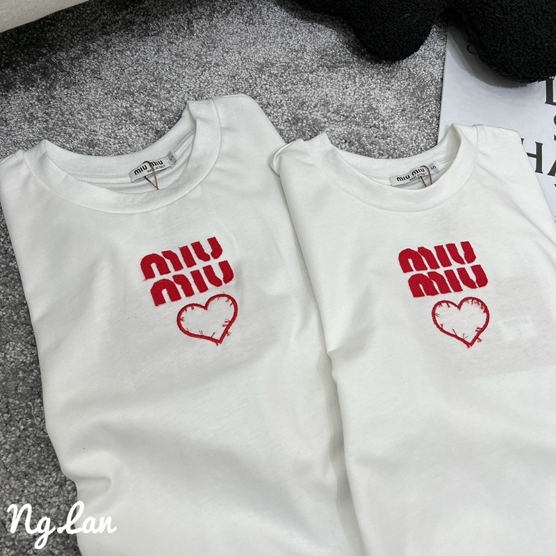 Áo phông miumiu dáng lửng full tag