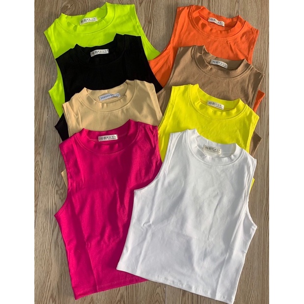 Áo thun sát nách phom croptop