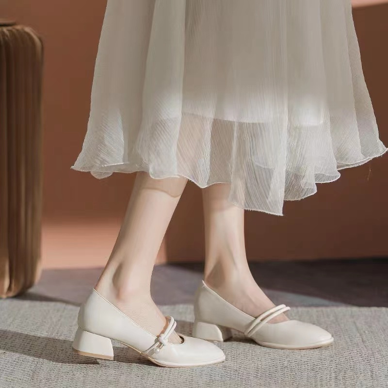 Giày cao gót Mary Jane giày da nhỏ giày nữ lolita