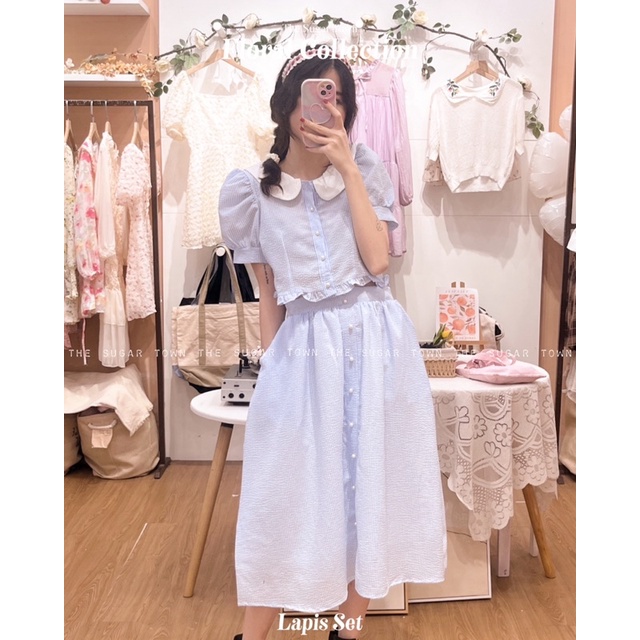 Set váy áo Lapis dáng xoè xinh xắn SugarTown