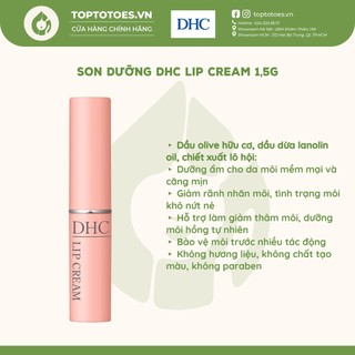 Son dưỡng môi DHC Lip Cream dưỡng ẩm, làm mềm môi 1,5g