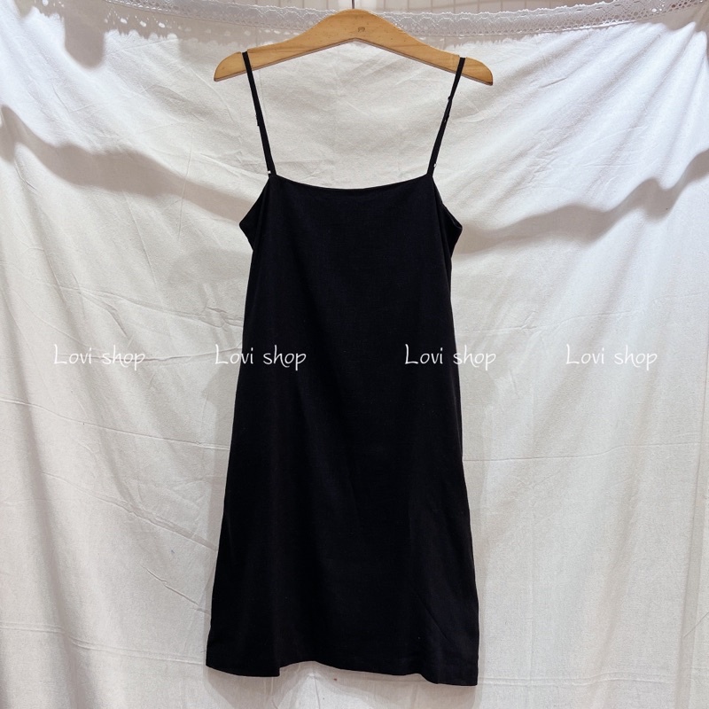 LENIN DRESS 🤎 Đầm Hai Dây Chất Lenin Basic Dress mùa hè xinh yêu