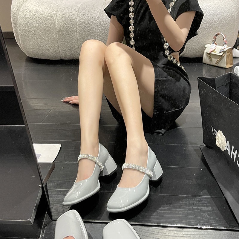 Giày cao gót giày da nhỏ kiểu Nhật