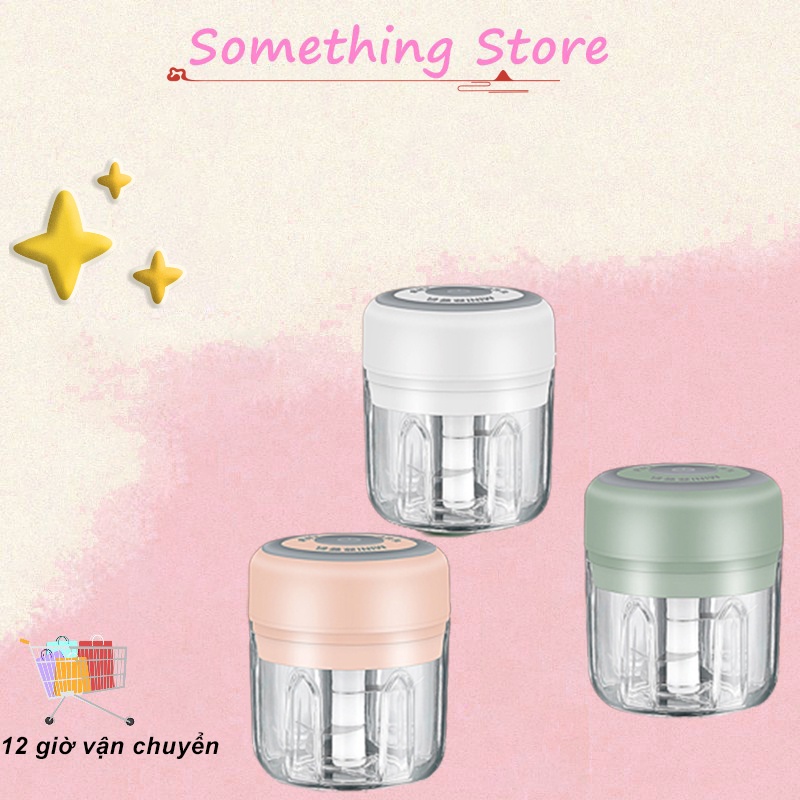 Máy Xay Mini Sạc Điện Nhỏ Gọn 250ML,Xay Được Tỏi, Ớt, Thịt Dễ Sử Dụng