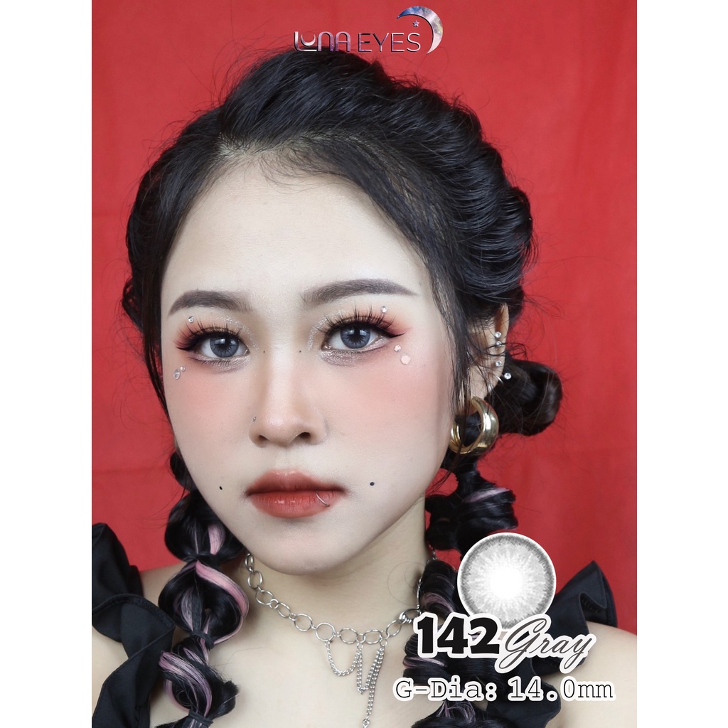 [Mã BMLT35 giảm đến 35K đơn 99K] Kính áp tròng LUNA EYES 142 GRAY - Lens size nhỏ