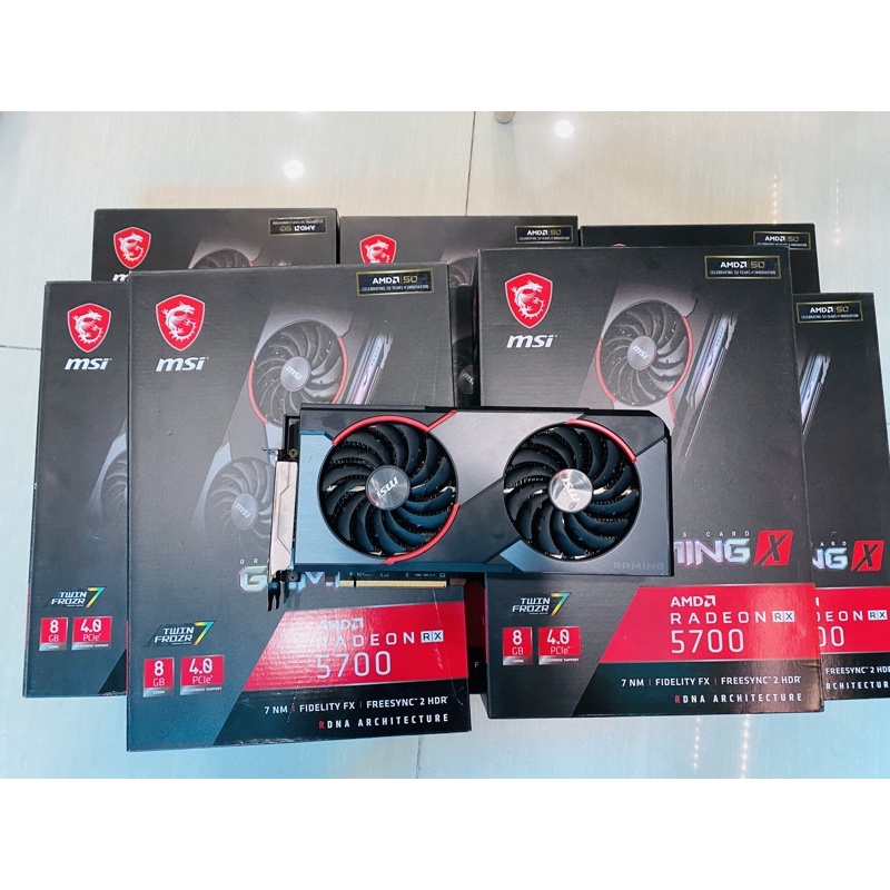 Card màn hình vga Rx 5600xt 5700xt rx5700 rx5500xt các hãng Sapphire Asus Msi còn bảo hành chính hãng