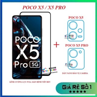 Combo Poco X6 X6 Pro X5 X5 Pro Poco X4 GT Poco X3 X3 Pro kính cường lực full màn + dán bảo vệ camera chống trầy xước
