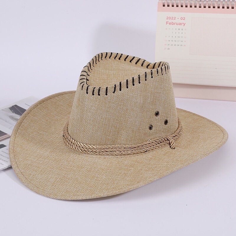 MŨ CƯỠI NGỰA KIỂU NAM NỮ MÙA HÈ ĐI BIỂN ĐAN CÓI SIÊU ĐẸP NAM NỮ