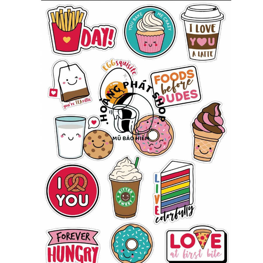 STICKER DÁN MŨ BẢO HIỂM, LAPTOP, ĐIỆN THOẠI GIÁ RẺ