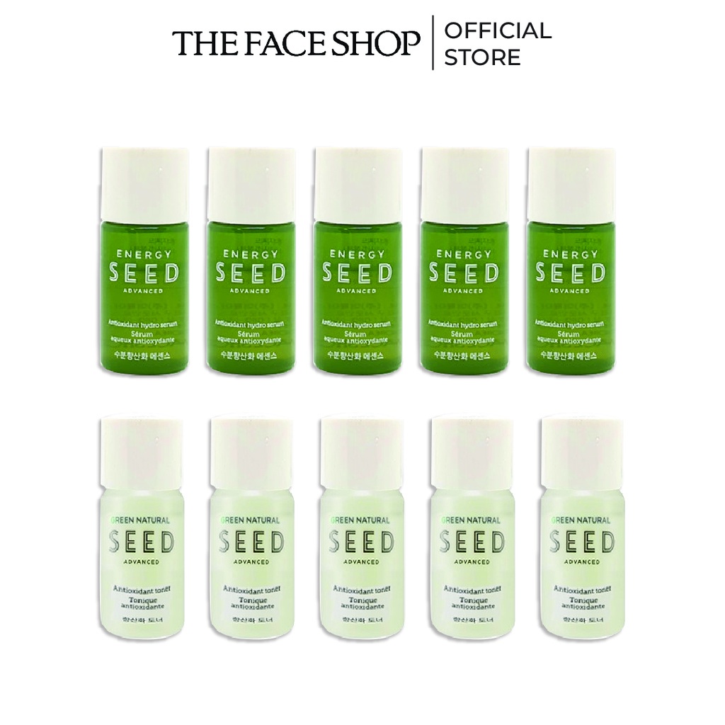 Combo Tinh Chất Chống Lão Hóa Thefaceshop 5Ml+Nước Cân Bằng Chống Lão Hóa Da Thefaceshop 5ml