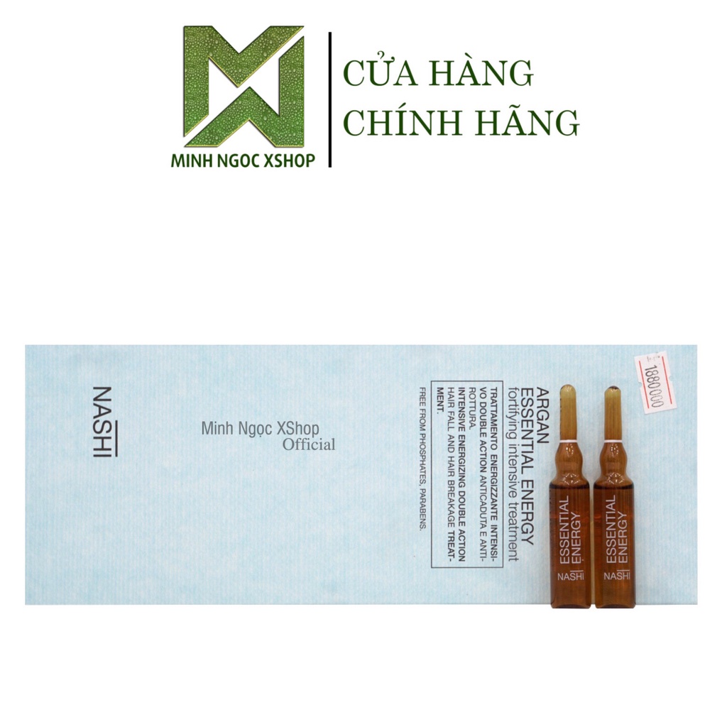 Huyết thanh chống rụng kích mọc tóc Nashi Argan Essential Energy hộp 12 ống x 6ML