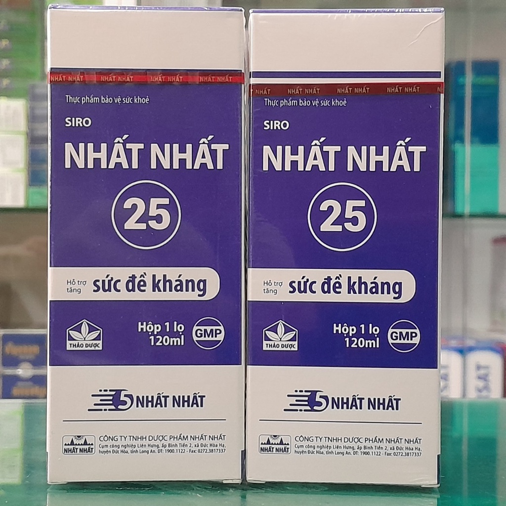 Siro Nhất Nhất 25 - Hỗ trợ bồi bổ khí huyết, hoạt huyết, tăng cường sức đề kháng, hỗ trợ giảm triệu chứng do cảm cúm.