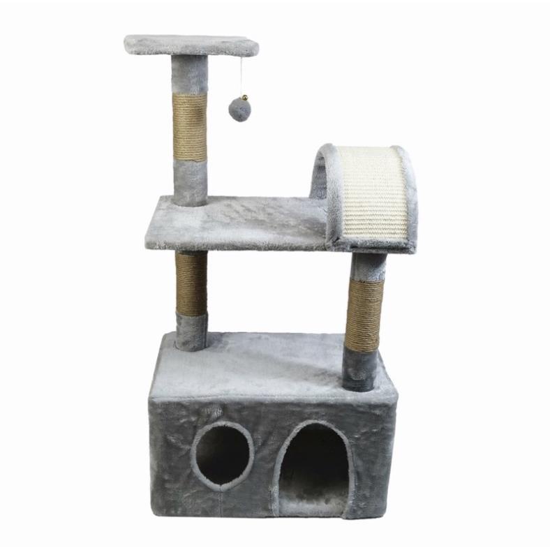 Catree, Trụ Cào, Nhà Cây, Trụ Cào Móng Nhà Mèo 3 Tầng Cao 55cm - LHpet