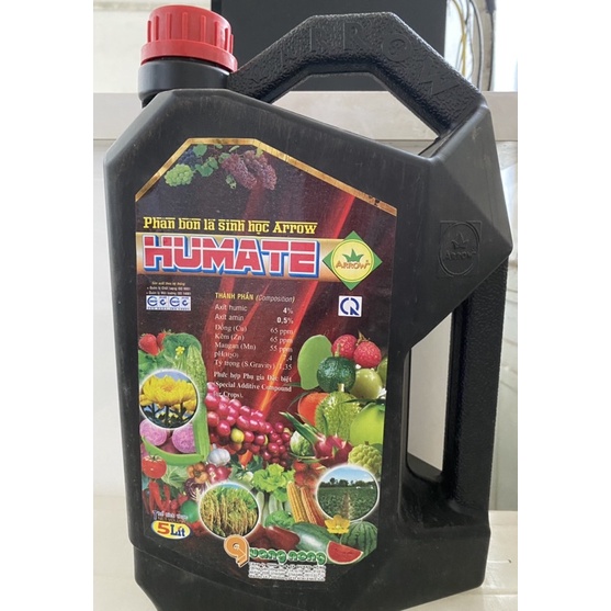 Phân bón HUMATE can 5 lít - ARROW - Tăng cường phục hồi phát triển bộ rễ cho tất cả các loại Cây Trồng