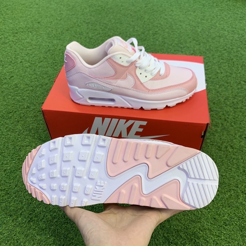 Giày Air Max90 White Pink Hồng Pastel Lai Au