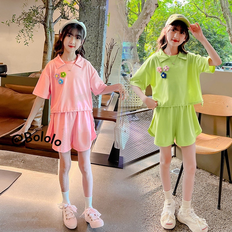 Bololo Bộ Áo Thun + Chân Váy Thời Trang Mùa Hè Dành Cho Bé Gái