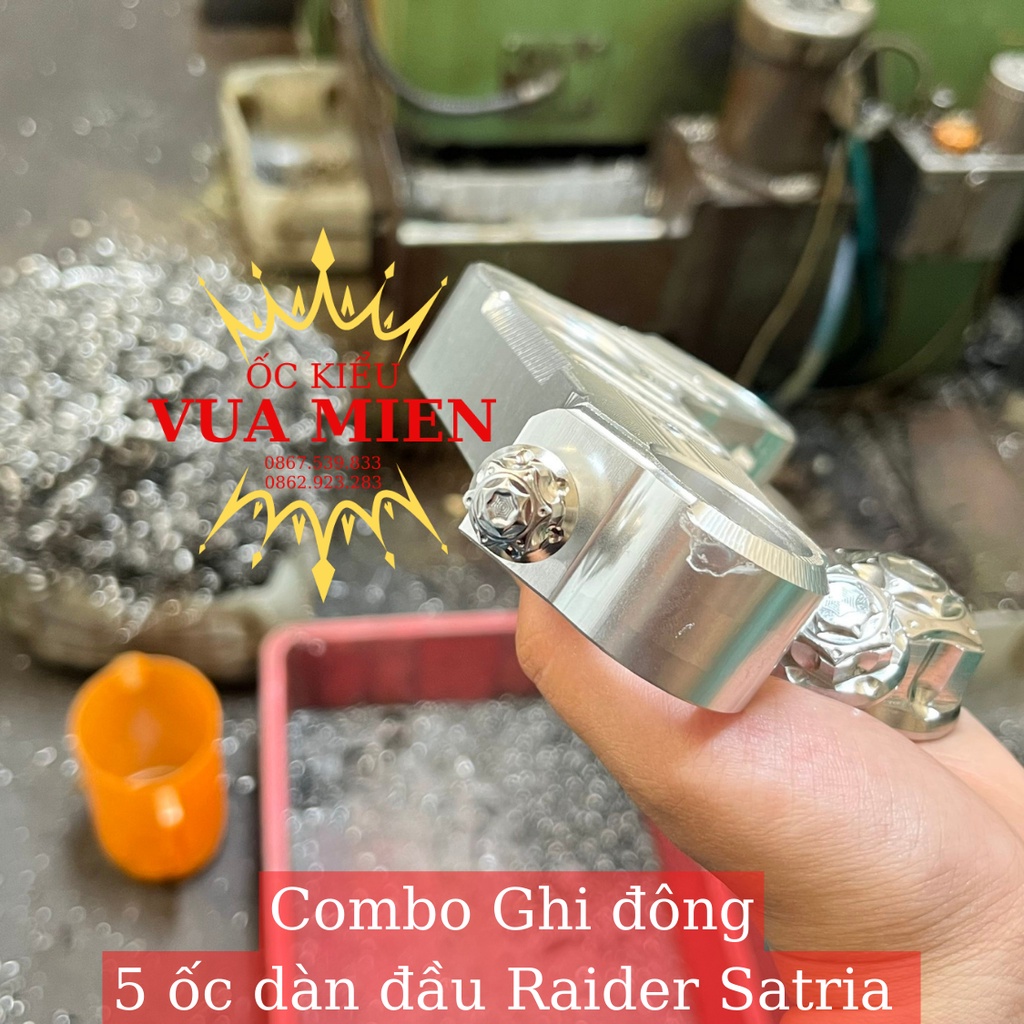 Combo ghi đông kèm 5 ốc dàn đầu Raider Satria