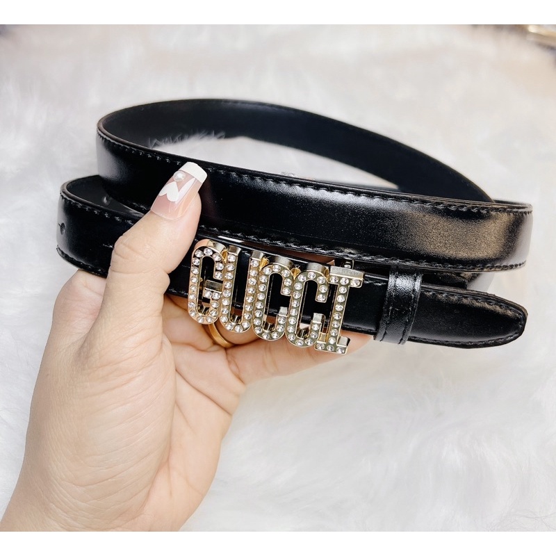 Thắt lưng nữ - dây nịt nữ - dây lưng Chữ Đính Đá GC Gu Cì