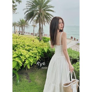 (Có sẵn) Váy maxi ren
