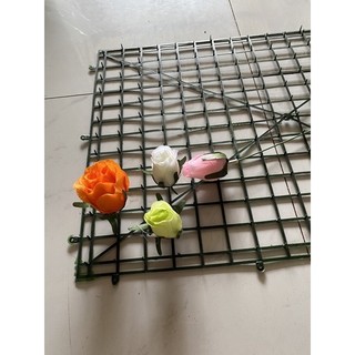 Đầu bông hồng giả- hoa vải, hoa giả