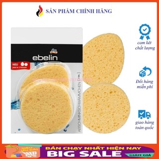Bọt biển rửa mặt Ebelin Đức gồm 2 miếng Kháng khuẩn