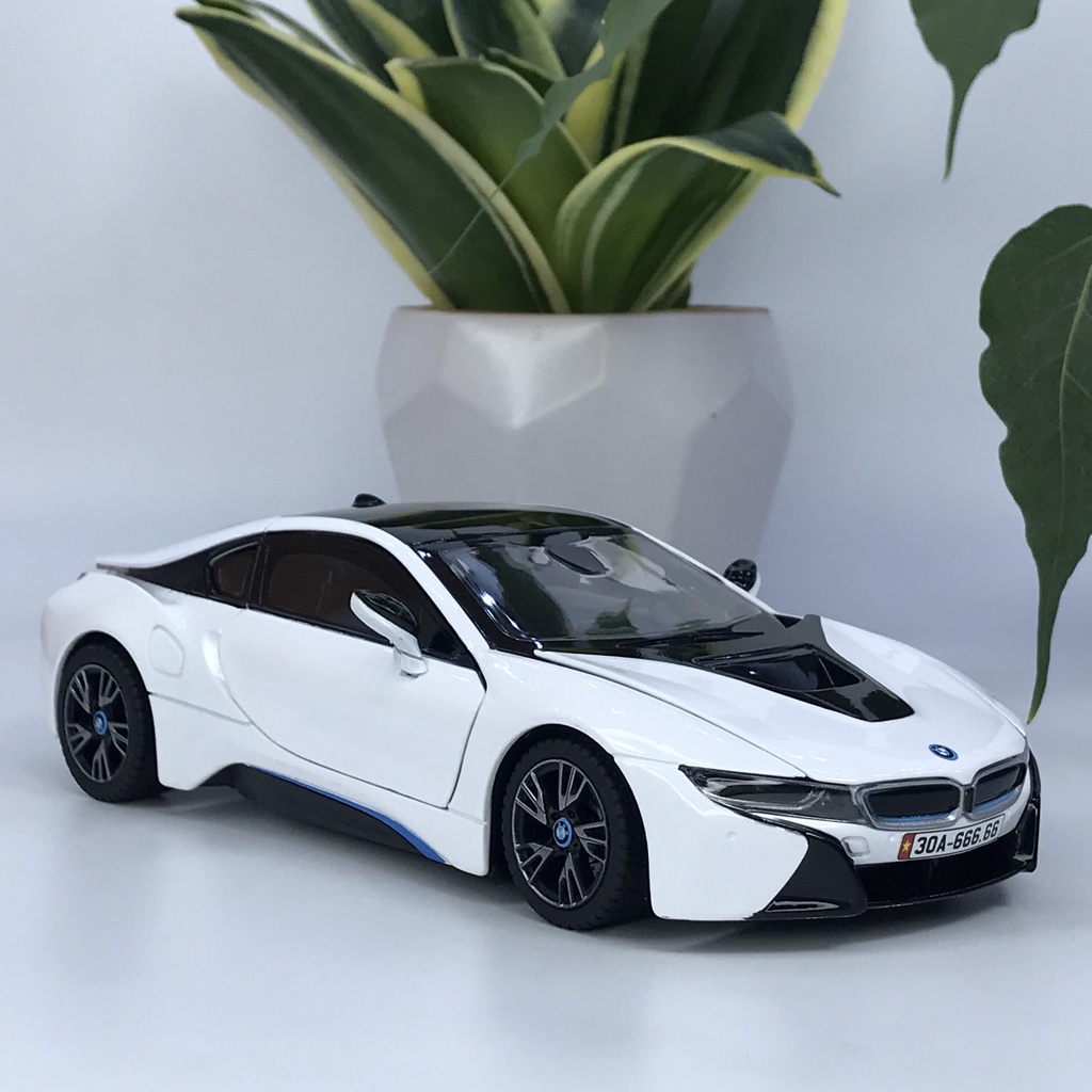 Mô hình xe ô tô BMW i8 tỷ lệ 1:24 [TẶNG BIỂN VIP]