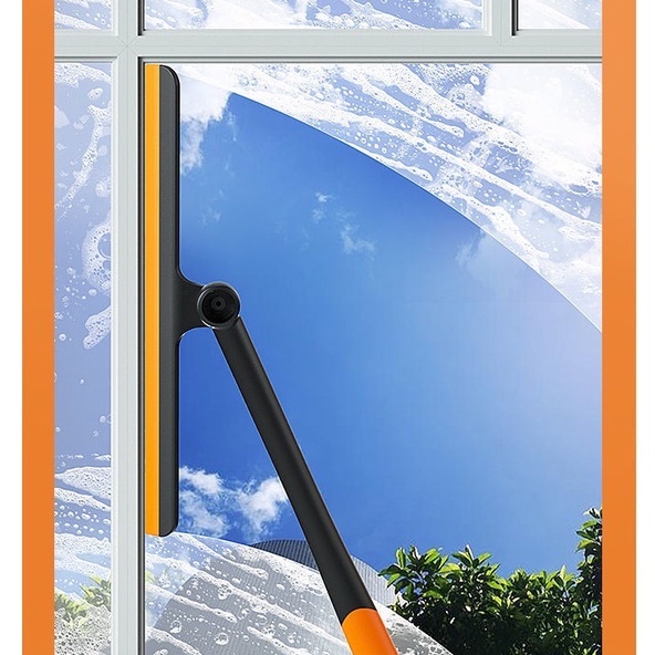 Cây lau kính đa năng 3 trong 1, dụng cụ chùi rửa cửa kính thông minh cầm tay tiện dụng, giúp cửa kính sạch sẽ bóng loáng