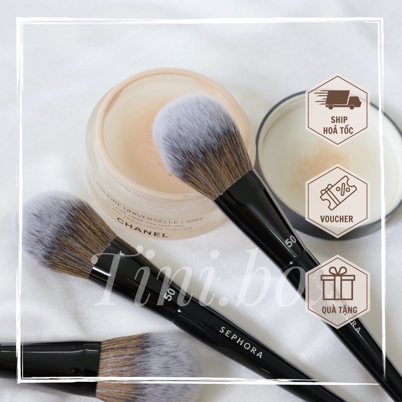 Cọ phủ phấn nén và bột Sephora 50 PRO POWDER bản full đen