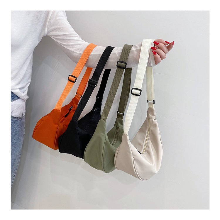 Túi đeo chéo nữ, túi bao tử chống thấm nước màu