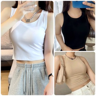 Áo ba lỗ croptop nữ co giãn ôm body cá tính, Áo 3 lỗ croptop cho mùa hè năng động Geleva GE923
