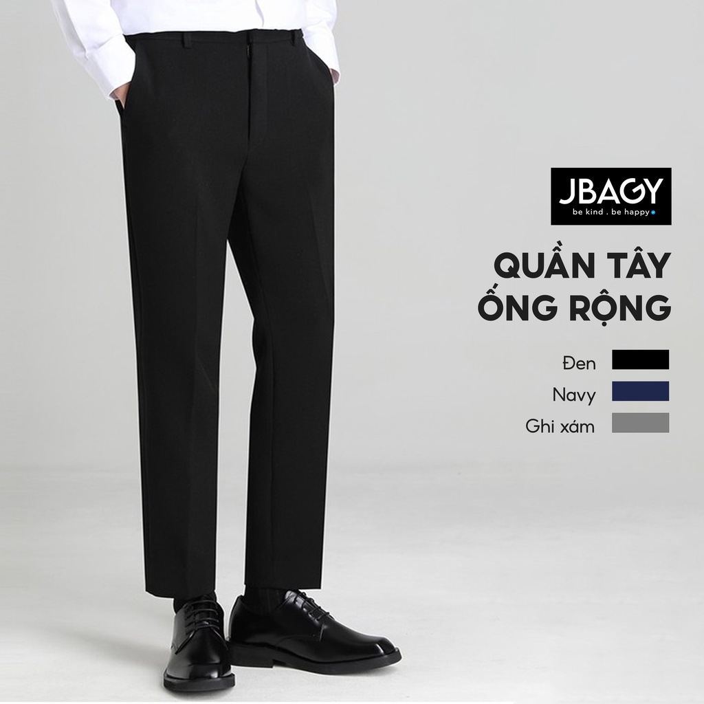 Quần tây nam học sinh ống rộng dáng suông chống bai, xù co giãn tốt thương hiệu JBAGY - QB