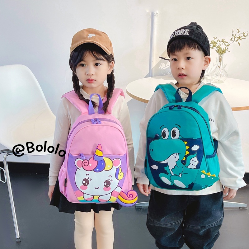 Bololo Ba Lô Đi Học Họa Tiết Hoạt Hình Phong Cách Hàn Quốc Xinh Xắn Dành Cho Bé Mẫu Giáo