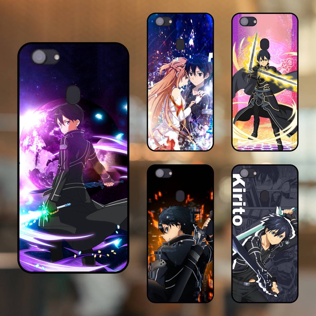 Ốp lưng điện thoại Oppo F5, F5 Youth viền đen Kirito Sword Art Online