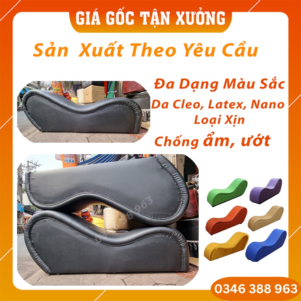[Sản Xuất Theo Yêu Cầu] Ghế Tình Yêu Màu Đen, Ghế Tình Yêu Da Cao Cấp (quà tặng đám cưới)