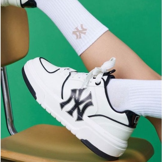 Giày thể thao MLB chunky NY đen trắng giày thể thao nam nữ Xịn