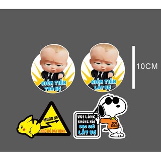 Tem logo dán xe máy hài , dán mọi màu xe
