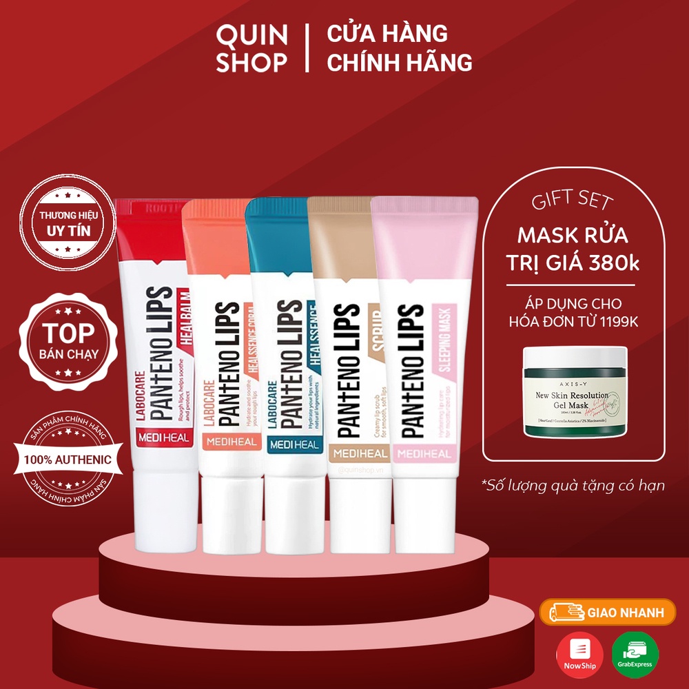 Son Dưỡng, Tẩy Da Chết Giảm Thâm Môi, Bong Tróc Mediheal Labocare Panteno Lips Healbalm