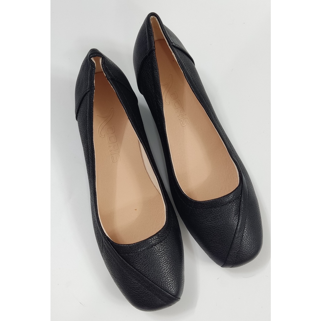 Giày Búp Bê Đế Xuồng da thật 3cm mũi vuông DORIS DR304