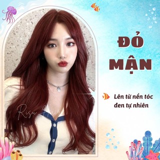 Thuốc Nhuộm Tóc Màu Đỏ Mận, Lên Từ Nền Đen Tự Nhiên, Không Tẩy - Risu Hair.