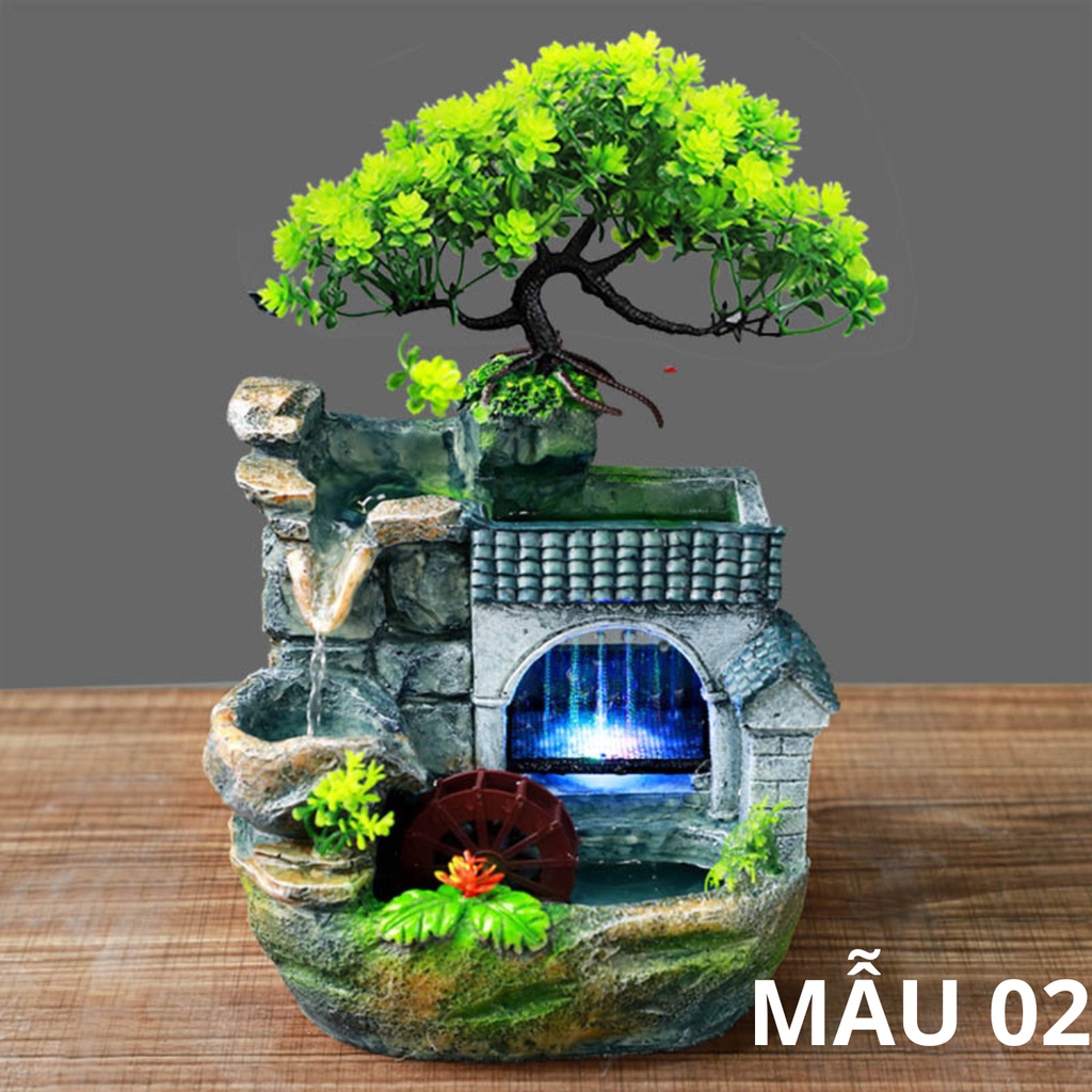 Thác Nước Tiểu Cảnh- Thác Nước Phong Thủy Đẹp- mini -Trang Trí Mẫu 02 Gia Cát