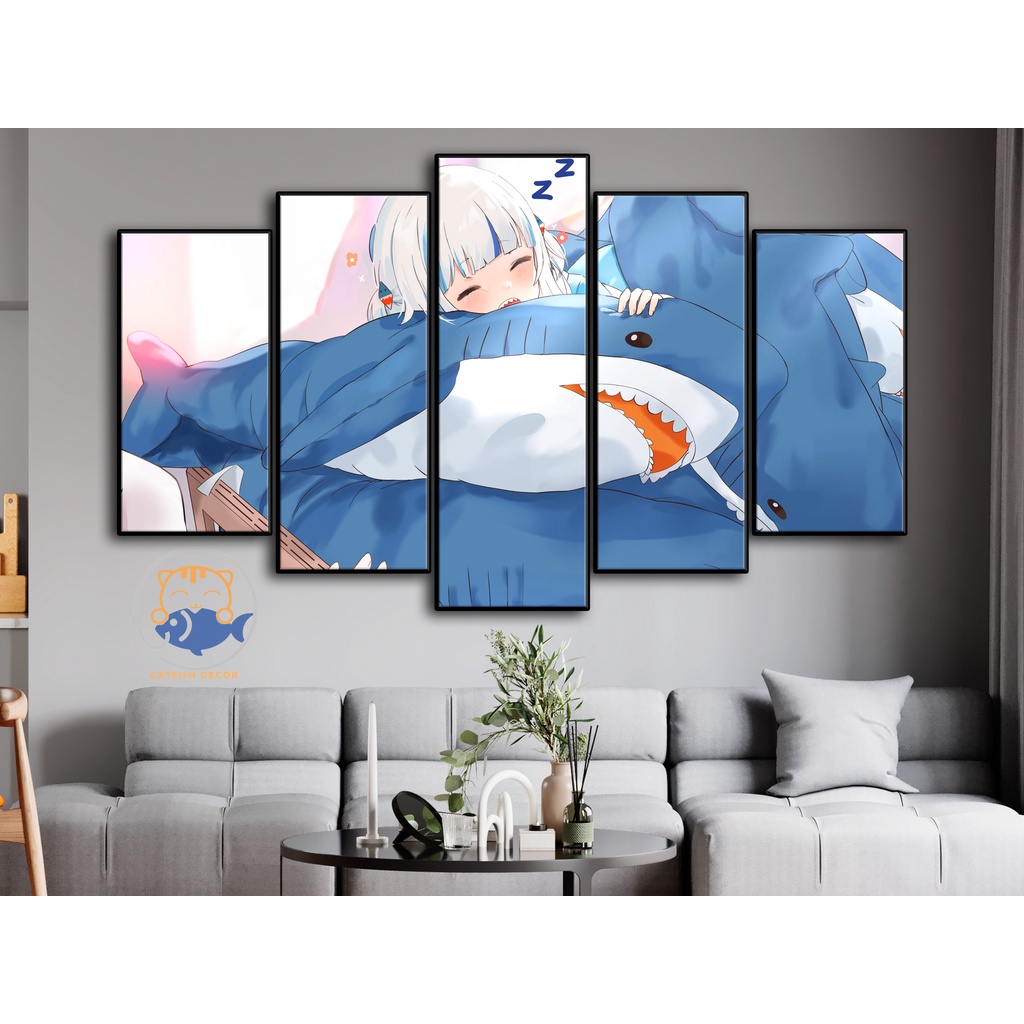 Tranh Ghép 5 Dán Tường - HOLOLIVE - bộ 1