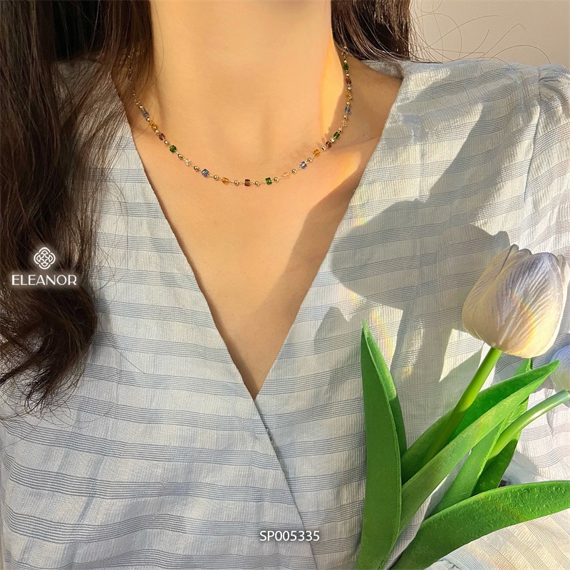 Dây chuyền nữ đính hạt cườm Eleanor Accessories dạng chuỗi hạt nhiều màu sắc phụ kiện trang sức 5335