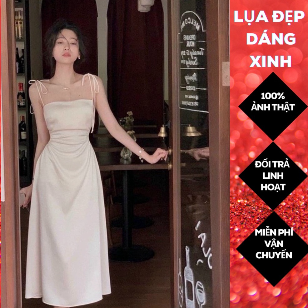 (Fom: <55kg)Đầm Hai Dây Eo Khoét Lỗ Nhỏ Trònváy Chúa Nữ Tính, Đầm Công Chúa, Dự Tiệc, Thường Ngày, Ăn Cưới, Dã Ngoại JL3 | BigBuy360 - bigbuy360.vn