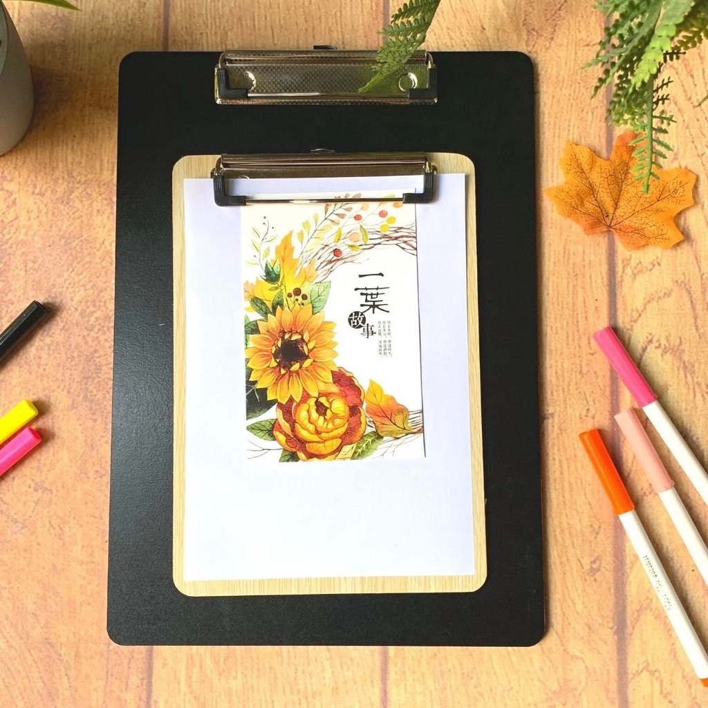 Bìa Trình Ký Gỗ A5, Kẹp Hồ Sơ, Kê Bảng Vẽ Có Đệm Nhựa Kích Thước 23x16 cm TKA5