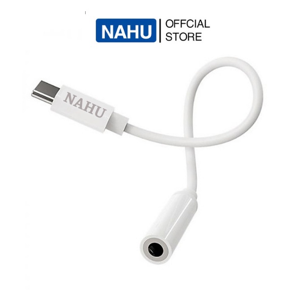 Cổng chuyển đổi chính hãng từ NAHU - Type-C to 3.5mm, hỗ trợ nghe nhạc, mic đàm thoại, thiết kế nhỏ gọn