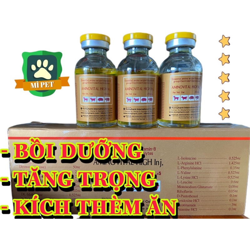Aminovital high bồi dưỡng, tăng trọng cho heo, trâu, bò