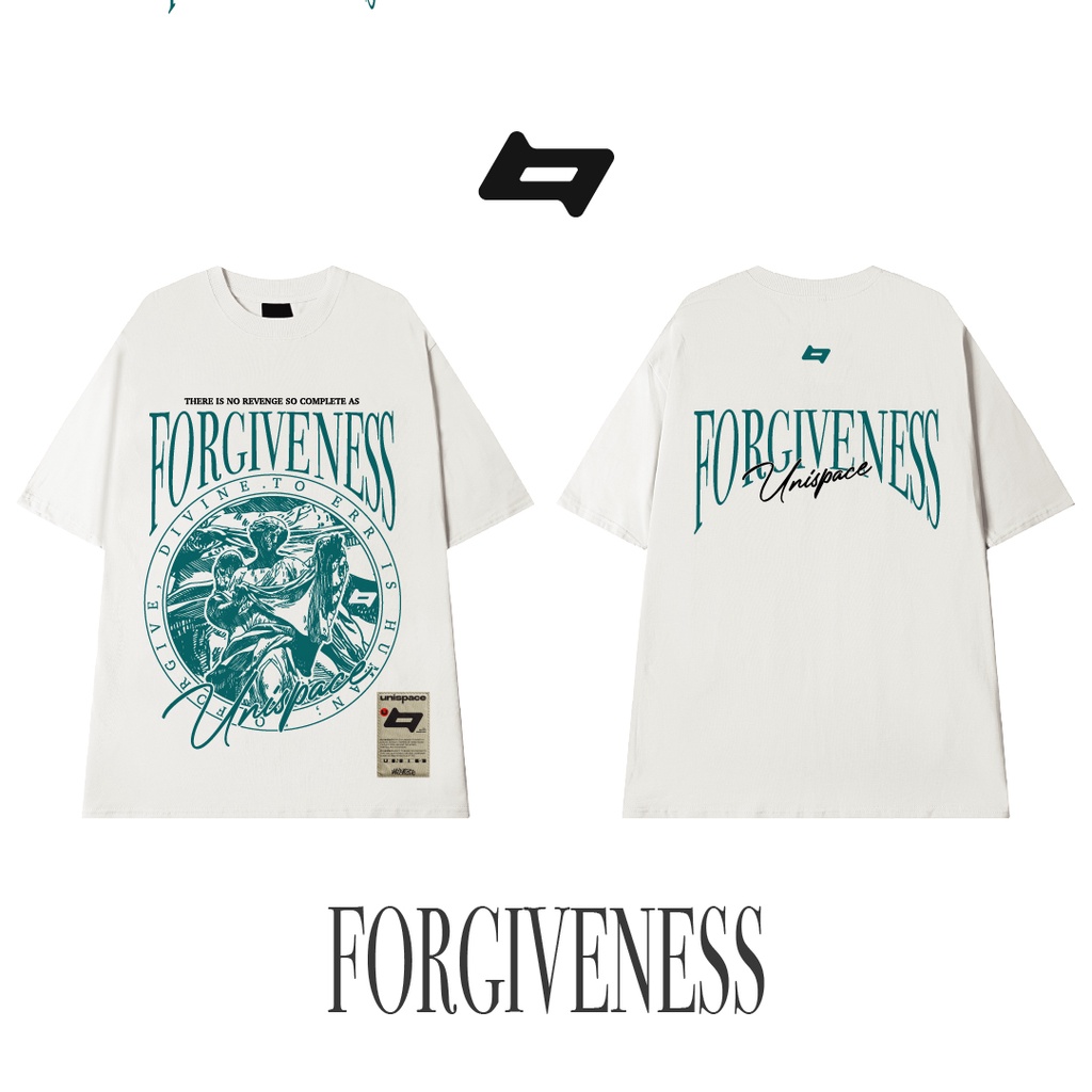 Áo thun local brand By UniSpace tay lỡ form rộng unisex nam nữ Forgiveness - BY-T230305
