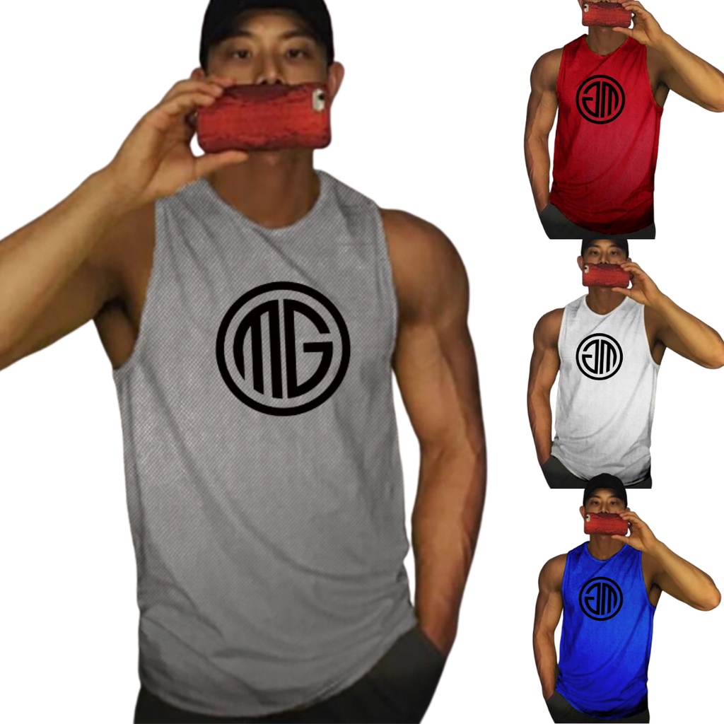 Áo tập gym, áo ba lỗ tanktop nam thể thao 𝗛𝗜̀𝗡𝗛 𝑮𝑴 vải thun cotton thoáng mát hút mồ hôi nhiều màu nhiều size