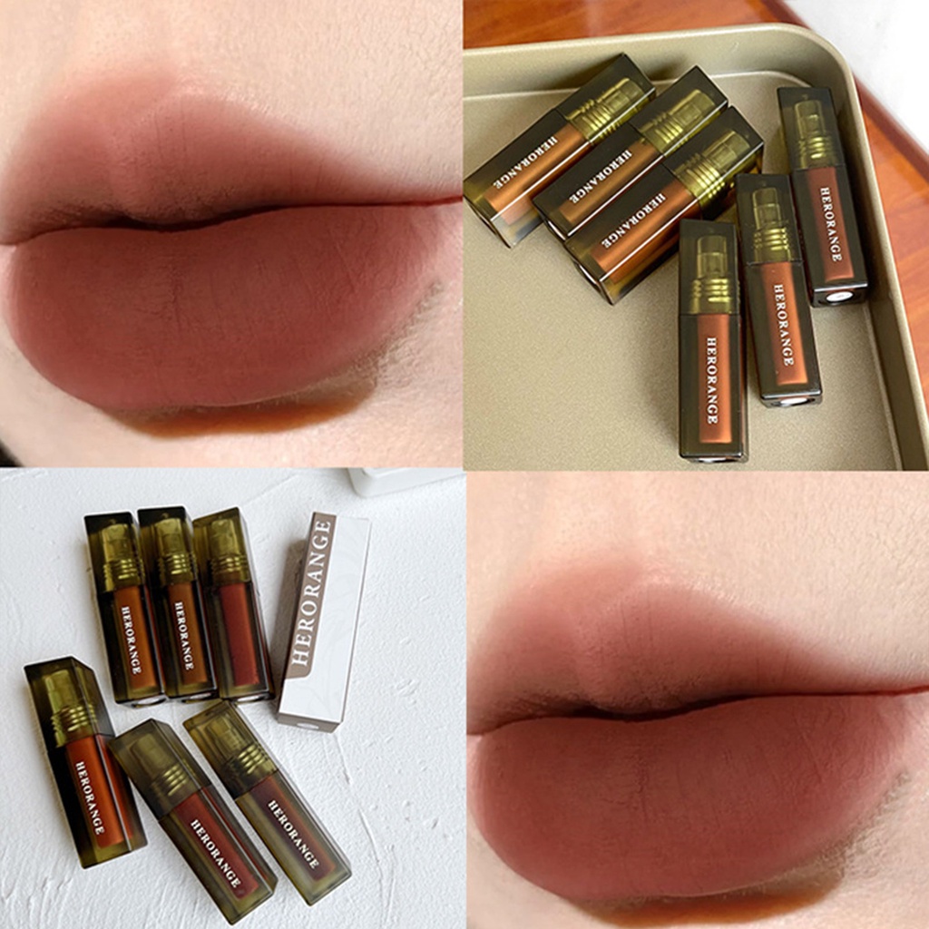 HERORANGE® Son Kem Màu Nhung Lì Không Dính Cốc Không Phai Màu